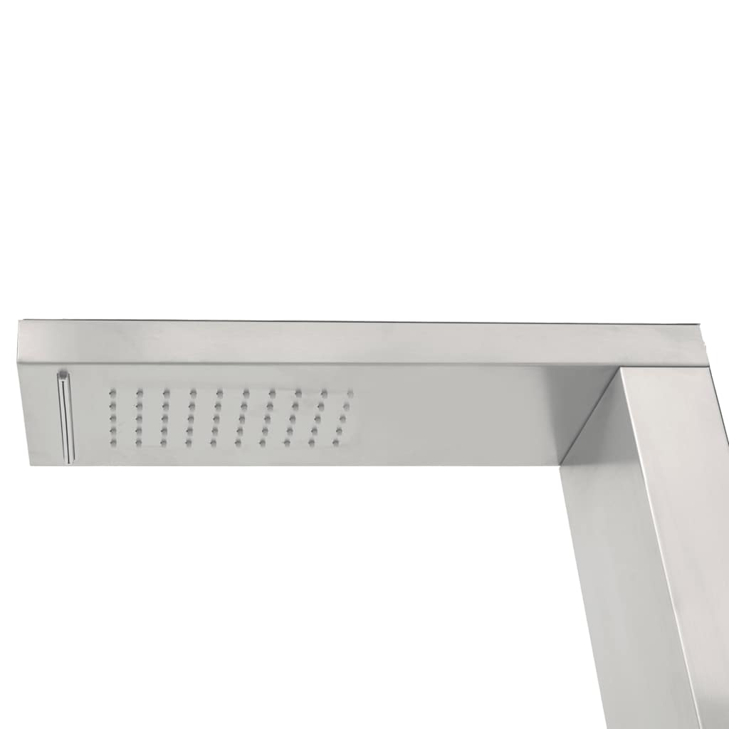 vidaXL Duș de grădină, oțel inoxidabil, pătrat