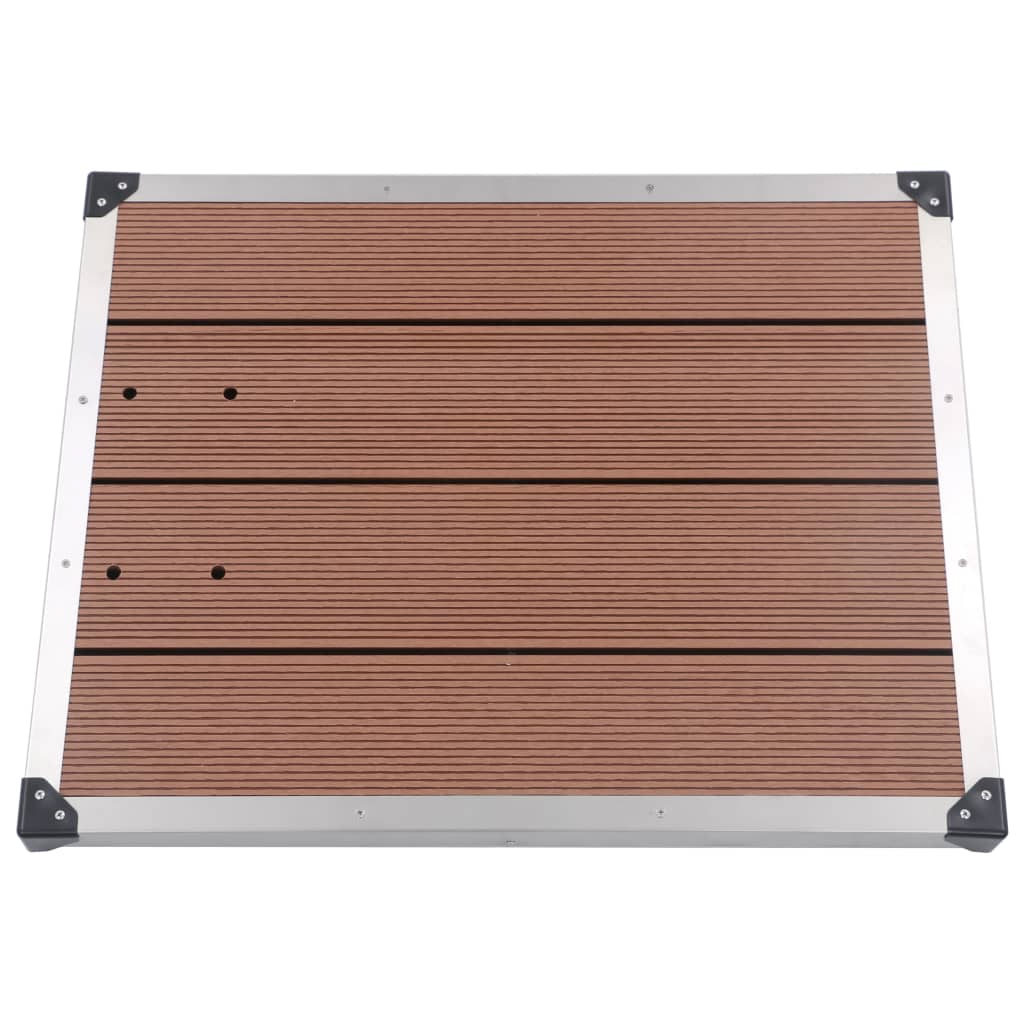 vidaXL Cădiță de duș de exterior maro 80x62 cm WPC și oțel inoxidabil vidaXL Cădiță de duș de exterior maro 80x62 cm WPC și oțel inoxidabil