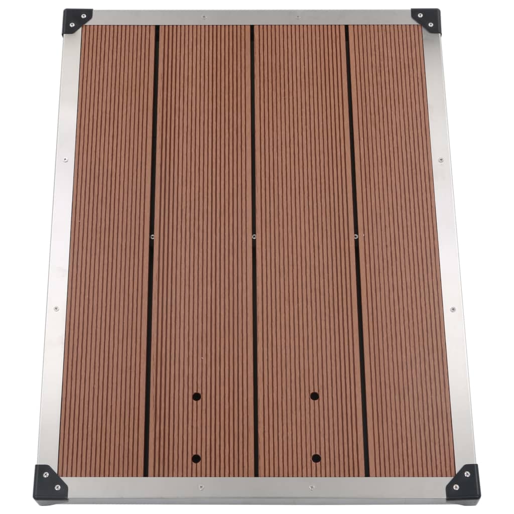 vidaXL Cădiță de duș de exterior maro 80x62 cm WPC și oțel inoxidabil vidaXL Cădiță de duș de exterior maro 80x62 cm WPC și oțel inoxidabil