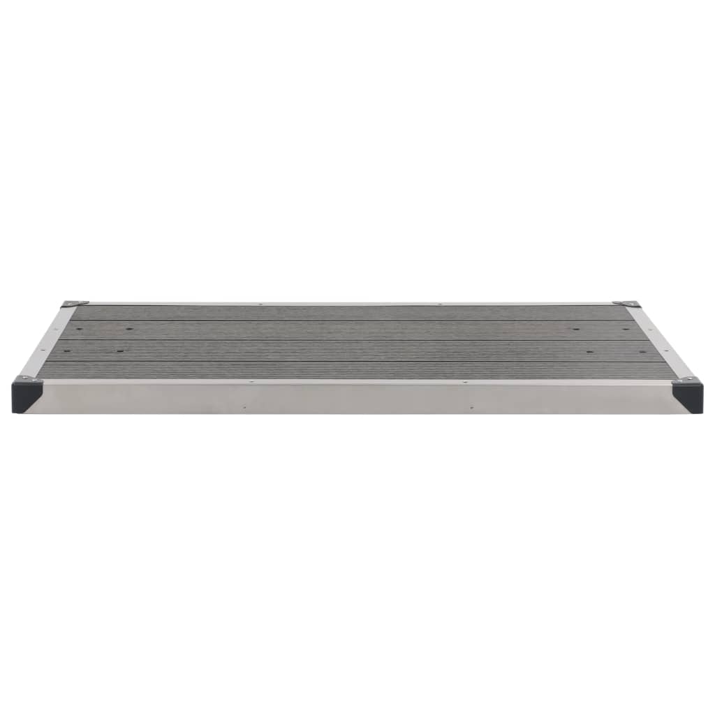 vidaXL Cădiță de duș de exterior gri 110x62 cm WPC și oțel inoxidabil vidaXL Cădiță de duș de exterior gri 110x62 cm WPC și oțel inoxidabil