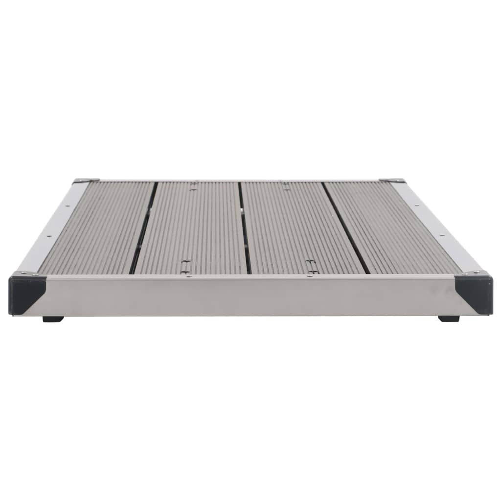vidaXL Cădiță de duș de exterior gri 110x62 cm WPC și oțel inoxidabil vidaXL Cădiță de duș de exterior gri 110x62 cm WPC și oțel inoxidabil