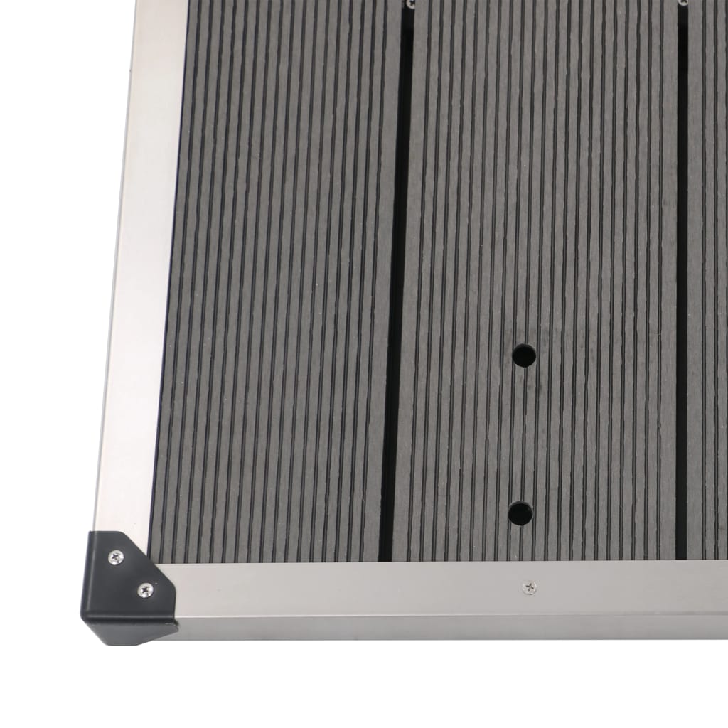 vidaXL Cădiță de duș de exterior gri 110x62 cm WPC și oțel inoxidabil vidaXL Cădiță de duș de exterior gri 110x62 cm WPC și oțel inoxidabil