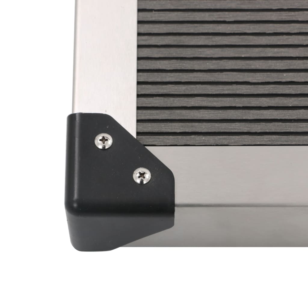 vidaXL Cădiță de duș de exterior gri 110x62 cm WPC și oțel inoxidabil vidaXL Cădiță de duș de exterior gri 110x62 cm WPC și oțel inoxidabil