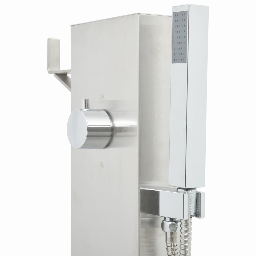 vidaXL Robinet de duș pentru grădină, 110 cm, oțel inoxidabil vidaXL Robinet de duș pentru grădină, 110 cm, oțel inoxidabil