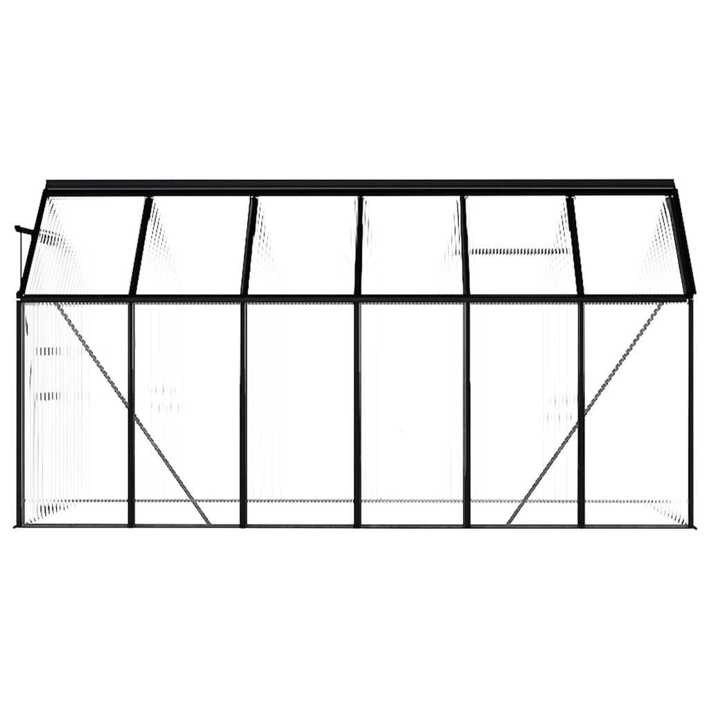 vidaXL Seră, antracit, 7,03 m², aluminiu vidaXL Seră, antracit, 7,03 m², aluminiu