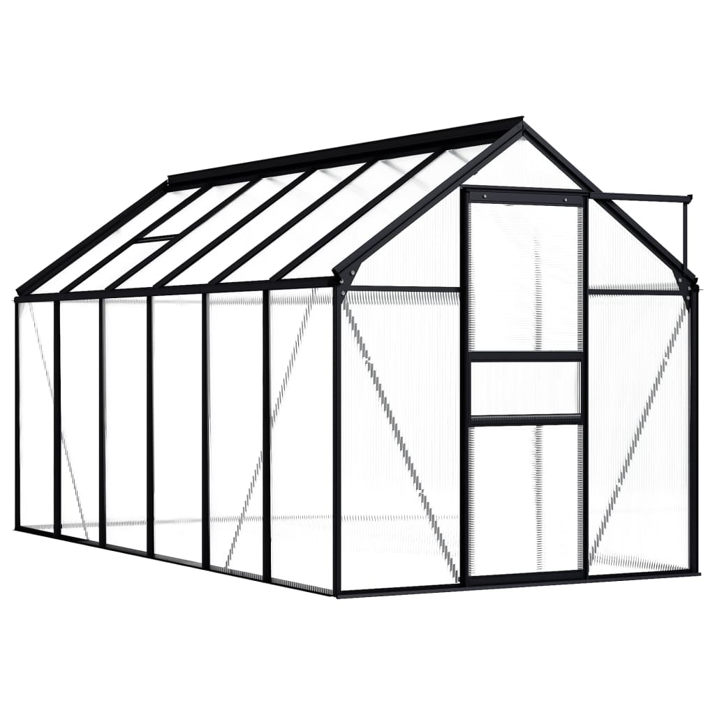 vidaXL Seră, antracit, 7,03 m², aluminiu vidaXL Seră, antracit, 7,03 m², aluminiu