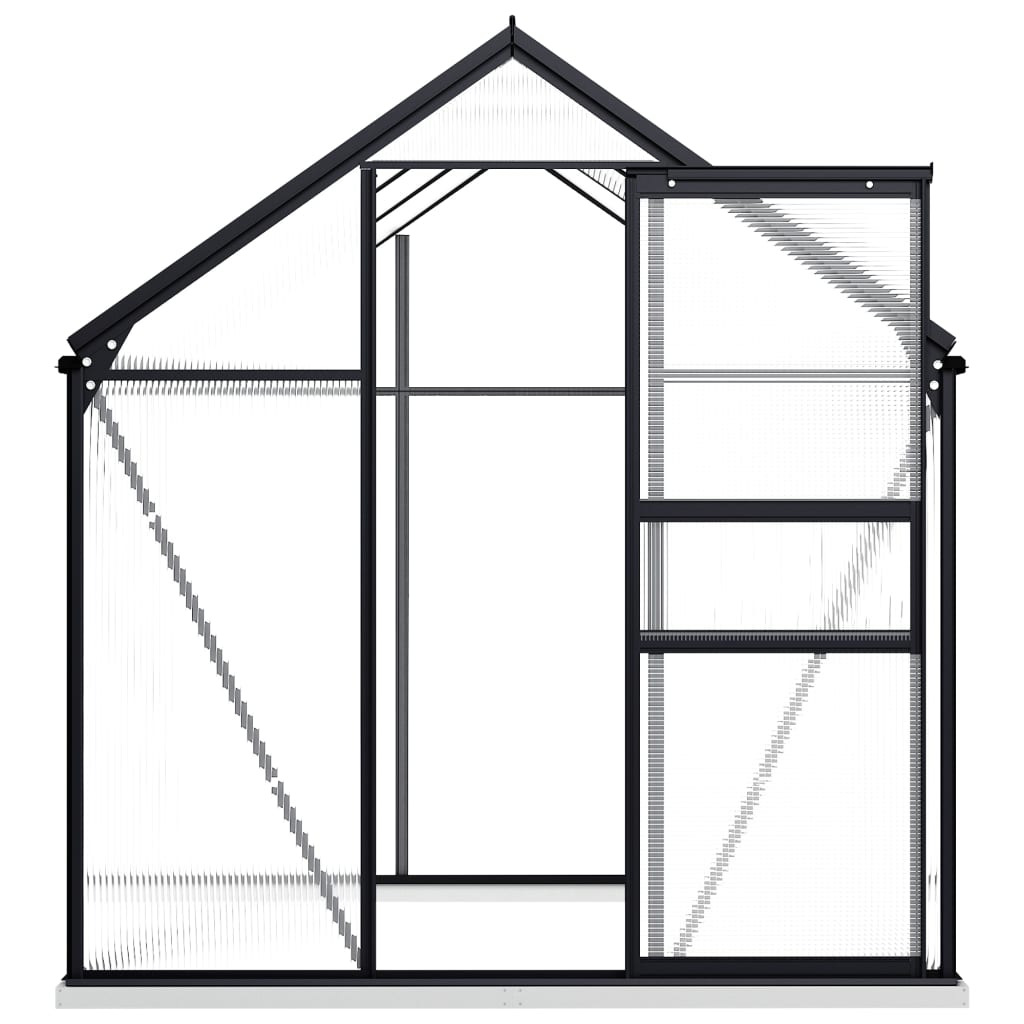 vidaXL Seră cu cadru de bază, antracit, 3,61 m², aluminiu vidaXL Seră cu cadru de bază, antracit, 3,61 m², aluminiu