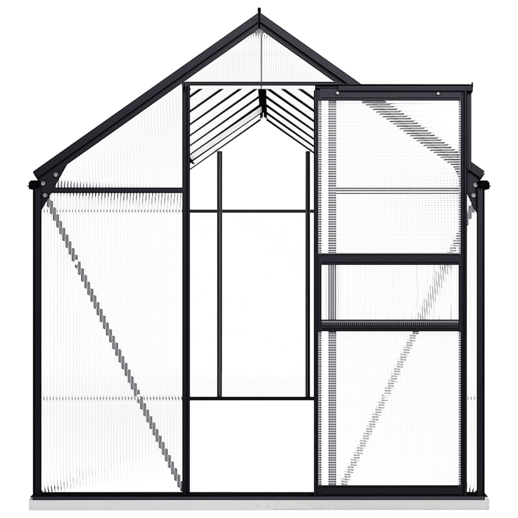 vidaXL Seră cu cadru de bază, antracit, 9,31 m², aluminiu vidaXL Seră cu cadru de bază, antracit, 9,31 m², aluminiu