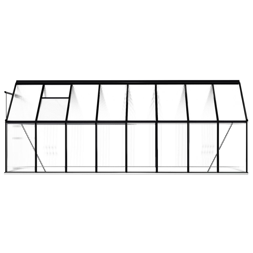 vidaXL Seră cu cadru de bază, antracit, 9,31 m², aluminiu vidaXL Seră cu cadru de bază, antracit, 9,31 m², aluminiu