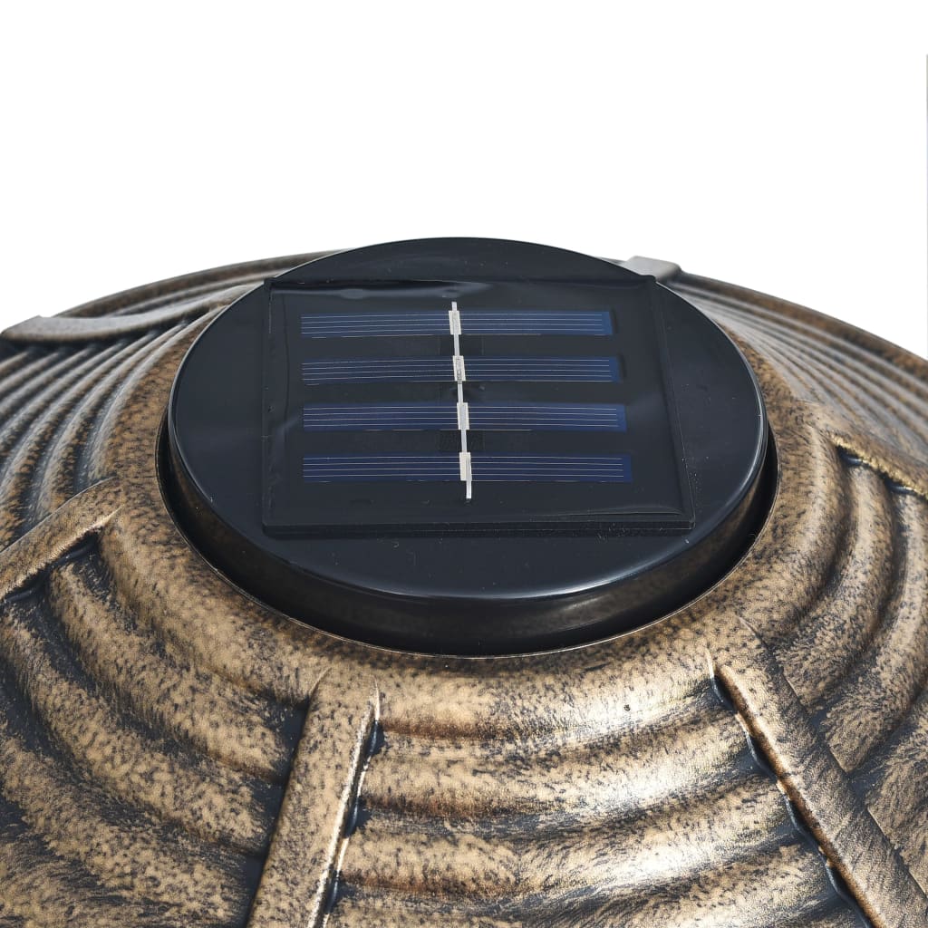 vidaXL Baie pentru păsări decorativă, cu LED alimentat solar, plastic vidaXL Baie pentru păsări decorativă, cu LED alimentat solar, plastic