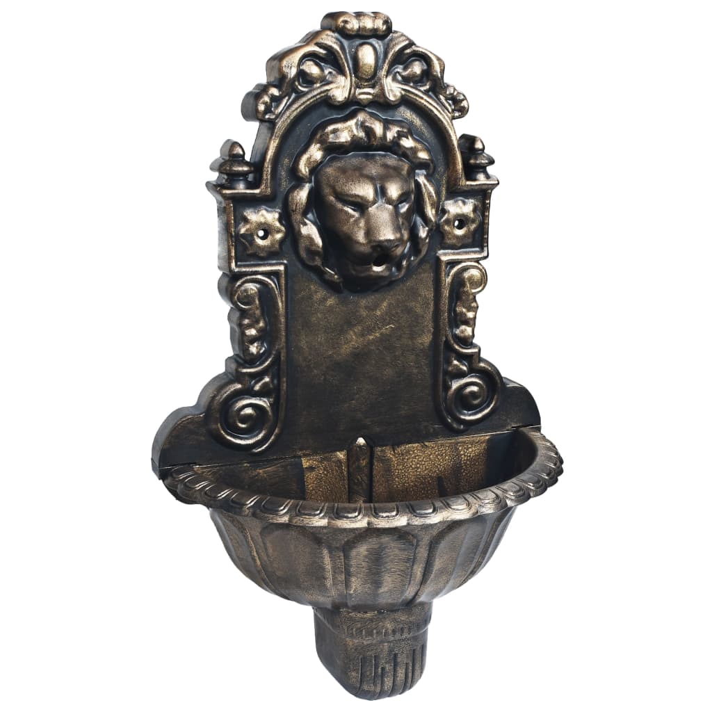 vidaXL Fântână de perete cu design cap de leu, bronz vidaXL Fântână de perete cu design cap de leu, bronz