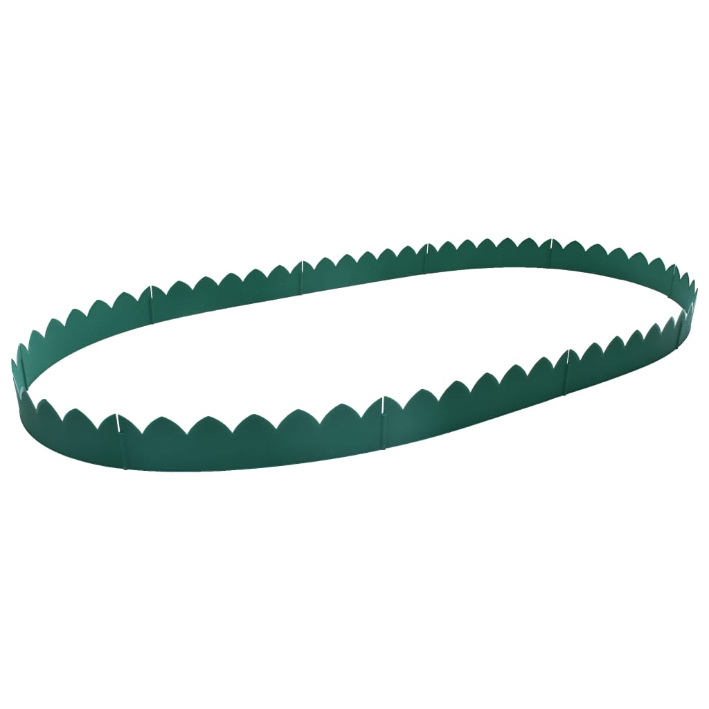 vidaXL Borduri de gazon, 10 buc., verde, 65x15 cm, PP vidaXL Borduri de gazon, 10 buc., verde, 65x15 cm, PP