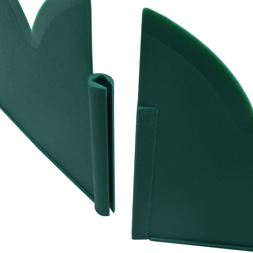 vidaXL Borduri de gazon, 10 buc., verde, 65x15 cm, PP vidaXL Borduri de gazon, 10 buc., verde, 65x15 cm, PP