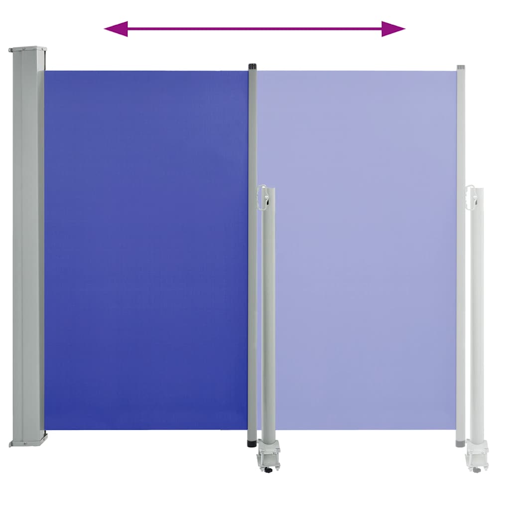 vidaXL Copertină laterală retractabilă de terasă, albastru, 120x300 cm vidaXL Copertină laterală retractabilă de terasă, albastru, 120x300 cm