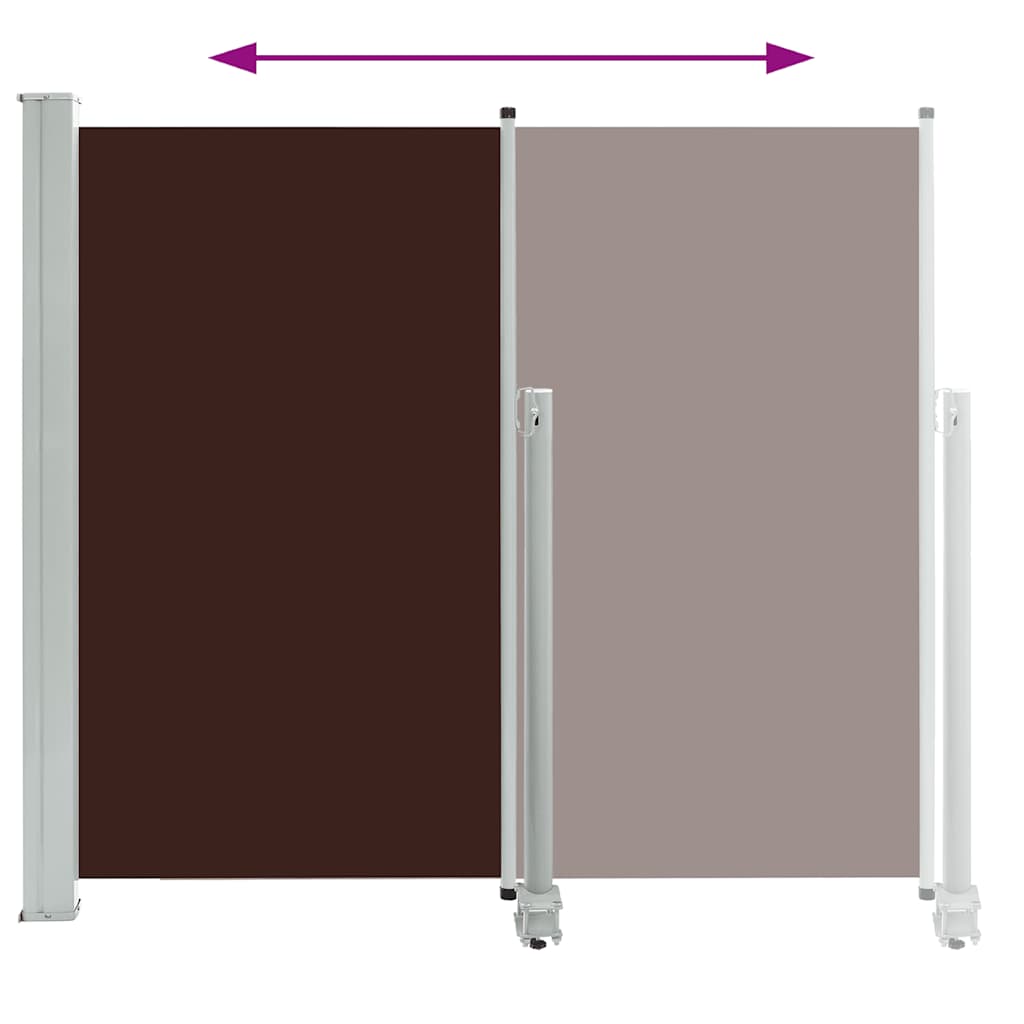 vidaXL Copertină laterală retractabilă de terasă, maro, 160 x 300 cm vidaXL Copertină laterală retractabilă de terasă, maro, 160 x 300 cm