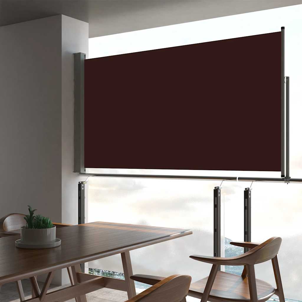vidaXL Copertină laterală retractabilă de terasă, maro, 160 x 300 cm vidaXL Copertină laterală retractabilă de terasă, maro, 160 x 300 cm