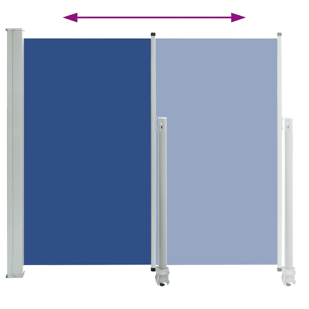vidaXL Copertină laterală retractabilă de terasă, albastru, 160x300 cm vidaXL Copertină laterală retractabilă de terasă, albastru, 160x300 cm