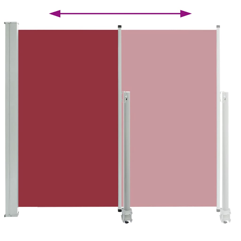 vidaXL Copertină laterală retractabilă de terasă, roșu, 160 x 300 cm vidaXL Copertină laterală retractabilă de terasă, roșu, 160 x 300 cm