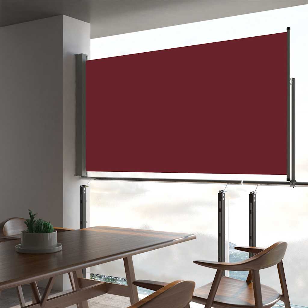 vidaXL Copertină laterală retractabilă de terasă, roșu, 160 x 300 cm vidaXL Copertină laterală retractabilă de terasă, roșu, 160 x 300 cm