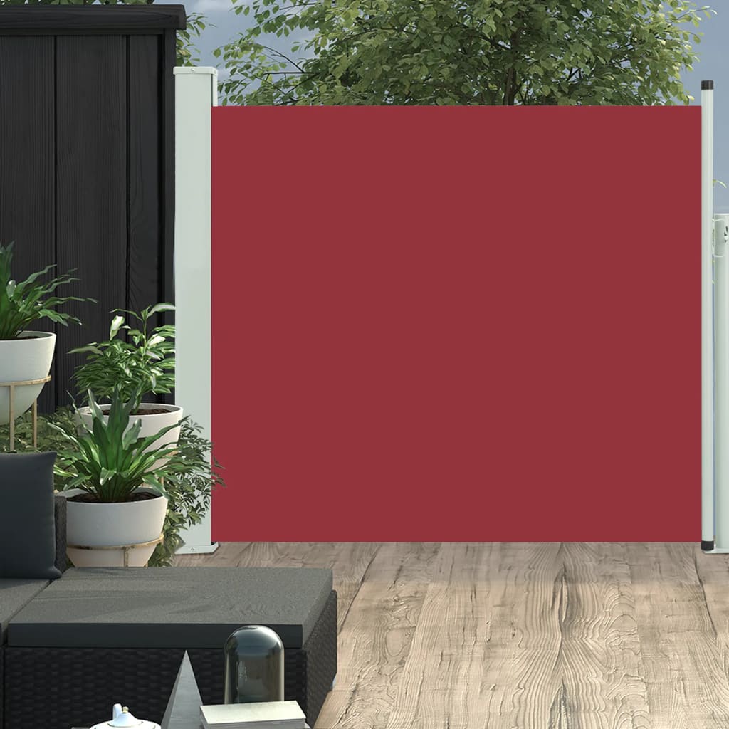 vidaXL Copertină laterală retractabilă de terasă, roșu, 100 x 300 cm vidaXL Copertină laterală retractabilă de terasă, roșu, 100 x 300 cm