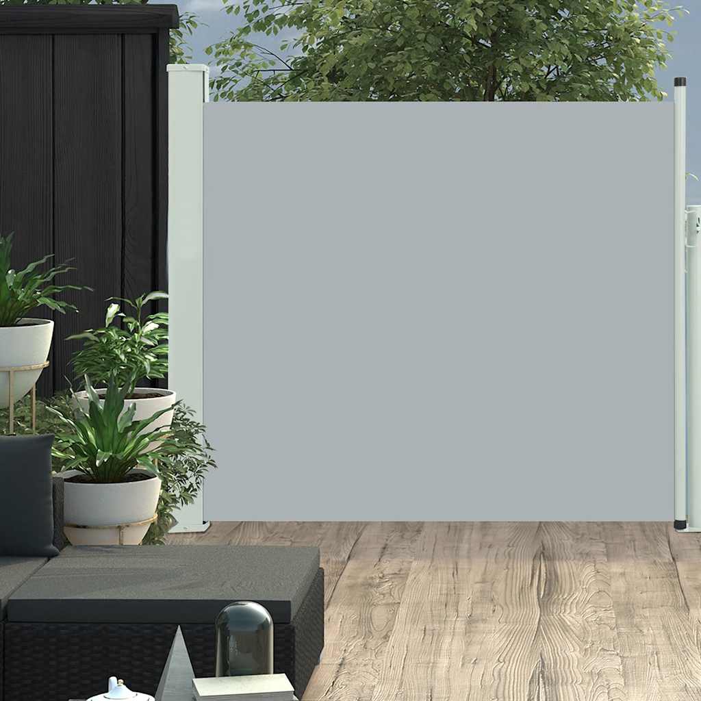 vidaXL Copertină laterală retractabilă de terasă, gri, 100 x 300 cm vidaXL Copertină laterală retractabilă de terasă, gri, 100 x 300 cm