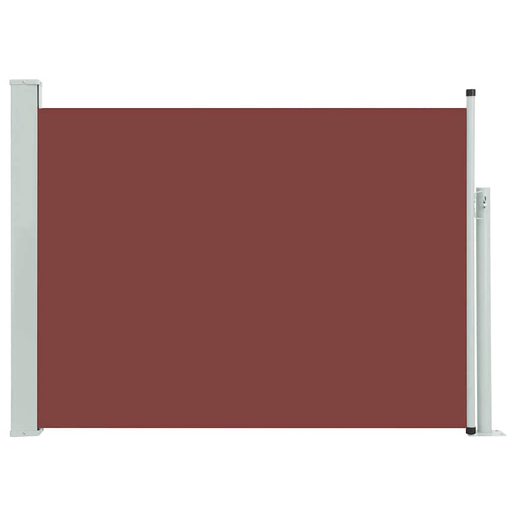 vidaXL Copertină laterală retractabilă de terasă, maro, 100 x 500 cm vidaXL Copertină laterală retractabilă de terasă, maro, 100 x 500 cm