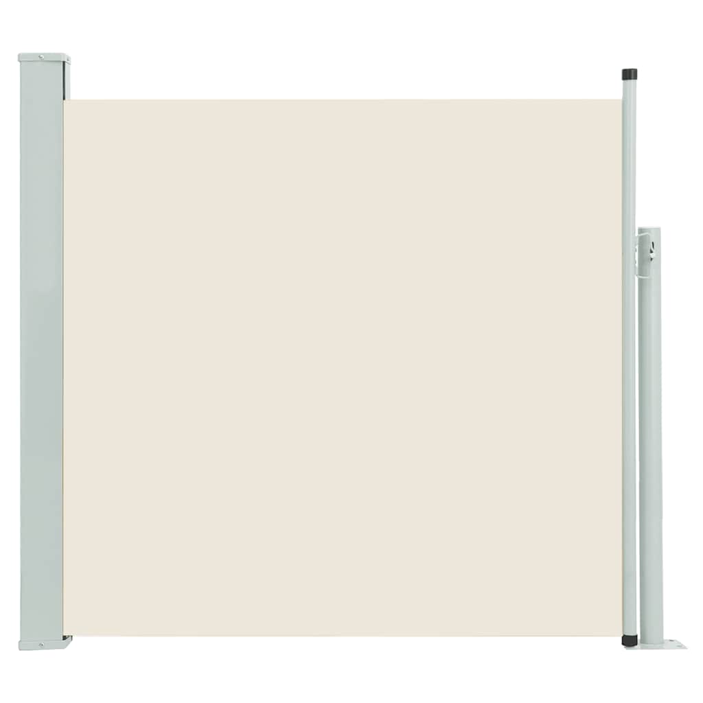 vidaXL Copertină laterală retractabilă de terasă, crem, 140 x 500 cm vidaXL Copertină laterală retractabilă de terasă, crem, 140 x 500 cm