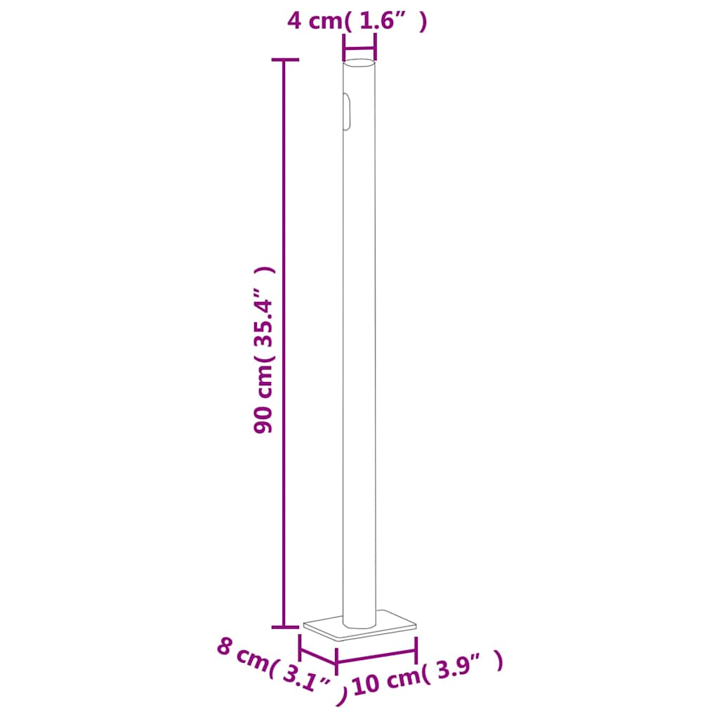 vidaXL Copertină laterală retractabilă de terasă, crem, 140 x 500 cm vidaXL Copertină laterală retractabilă de terasă, crem, 140 x 500 cm