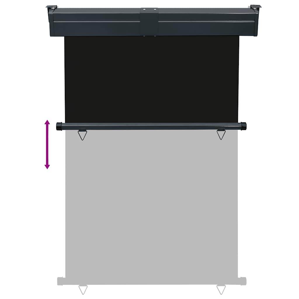 vidaXL Copertină laterală de balcon, negru, 125 x 250 cm vidaXL Copertină laterală de balcon, negru, 125 x 250 cm
