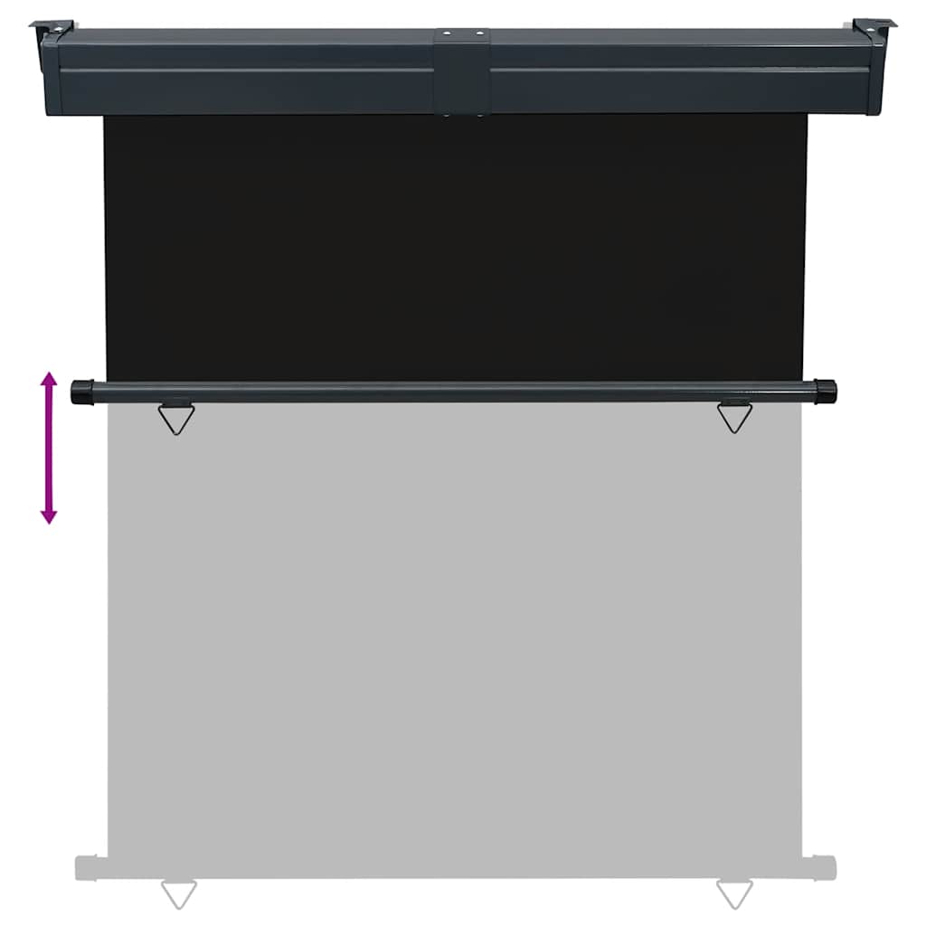vidaXL Copertină laterală de balcon, negru, 170x250 cm vidaXL Copertină laterală de balcon, negru, 170x250 cm