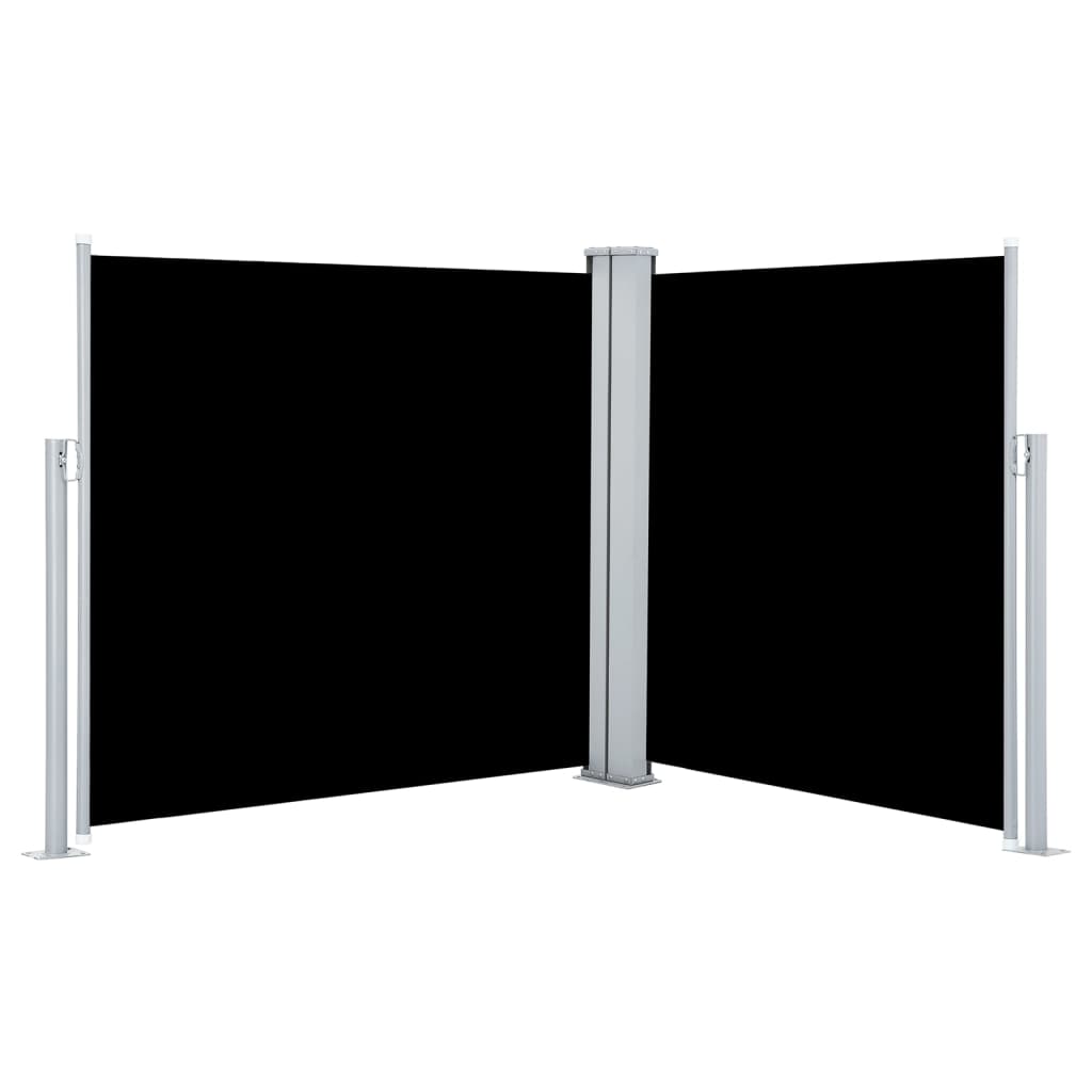 vidaXL Copertină laterală retractabilă, negru, 100 x 600 cm