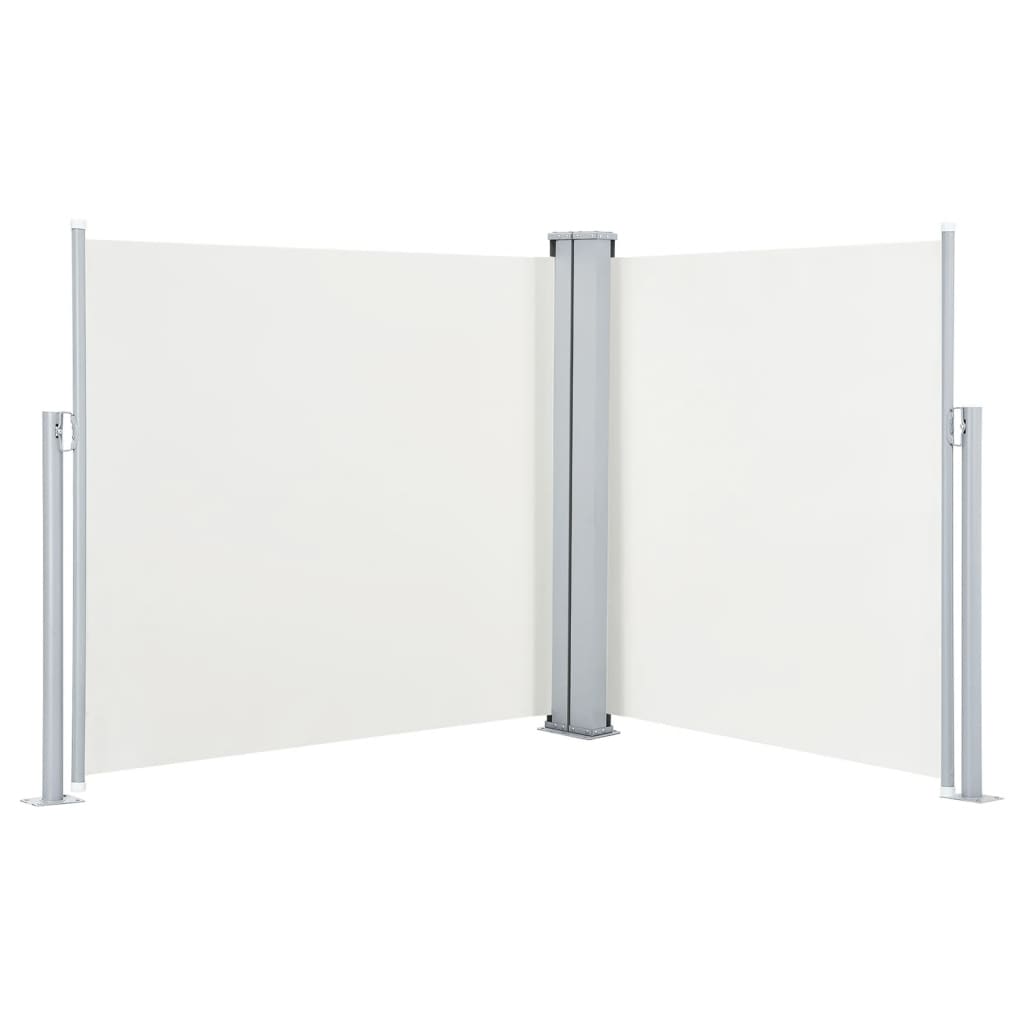 vidaXL Copertină laterală retractabilă, crem, 100 x 600 cm vidaXL Copertină laterală retractabilă, crem, 100 x 600 cm