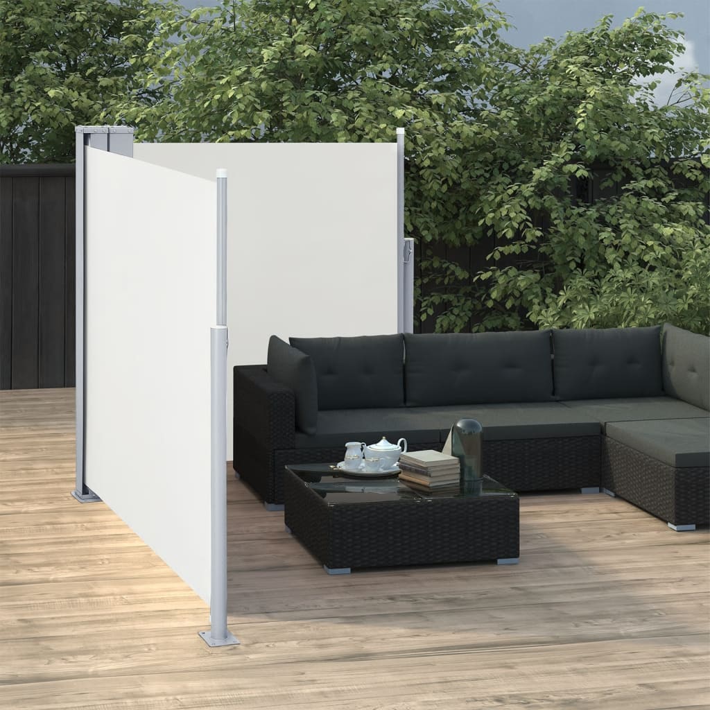 vidaXL Copertină laterală retractabilă, crem, 100 x 600 cm vidaXL Copertină laterală retractabilă, crem, 100 x 600 cm