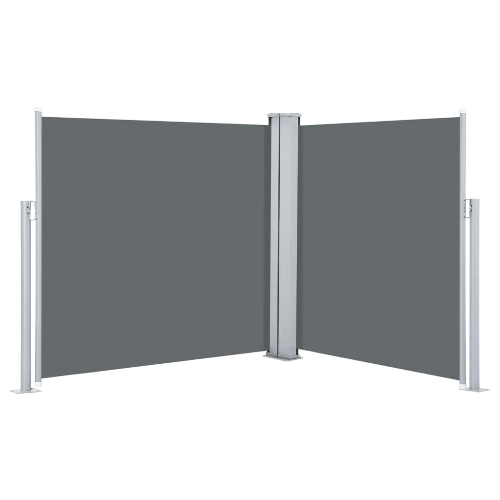 vidaXL Copertină laterală retractabilă, antracit, 100 x 600 cm vidaXL Copertină laterală retractabilă, antracit, 100 x 600 cm