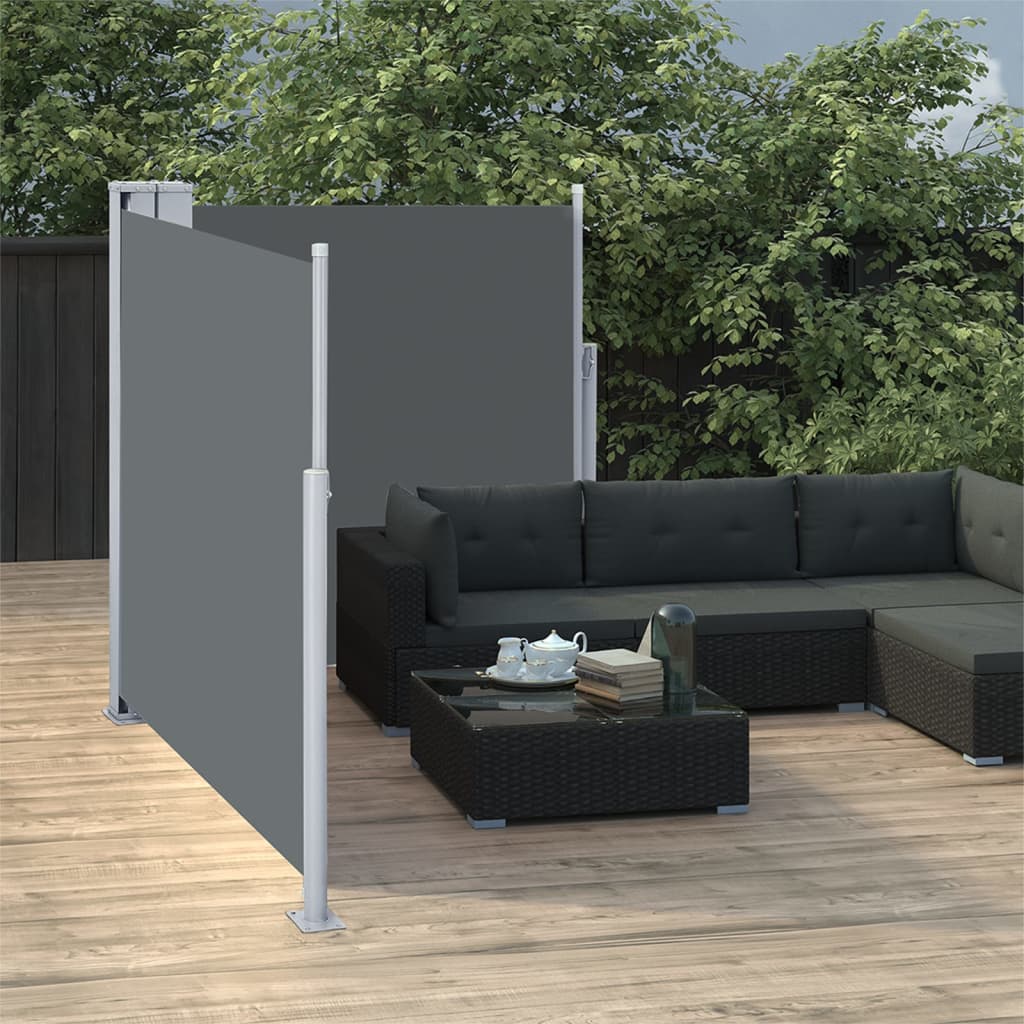 vidaXL Copertină laterală retractabilă, antracit, 120 x 600 cm vidaXL Copertină laterală retractabilă, antracit, 120 x 600 cm