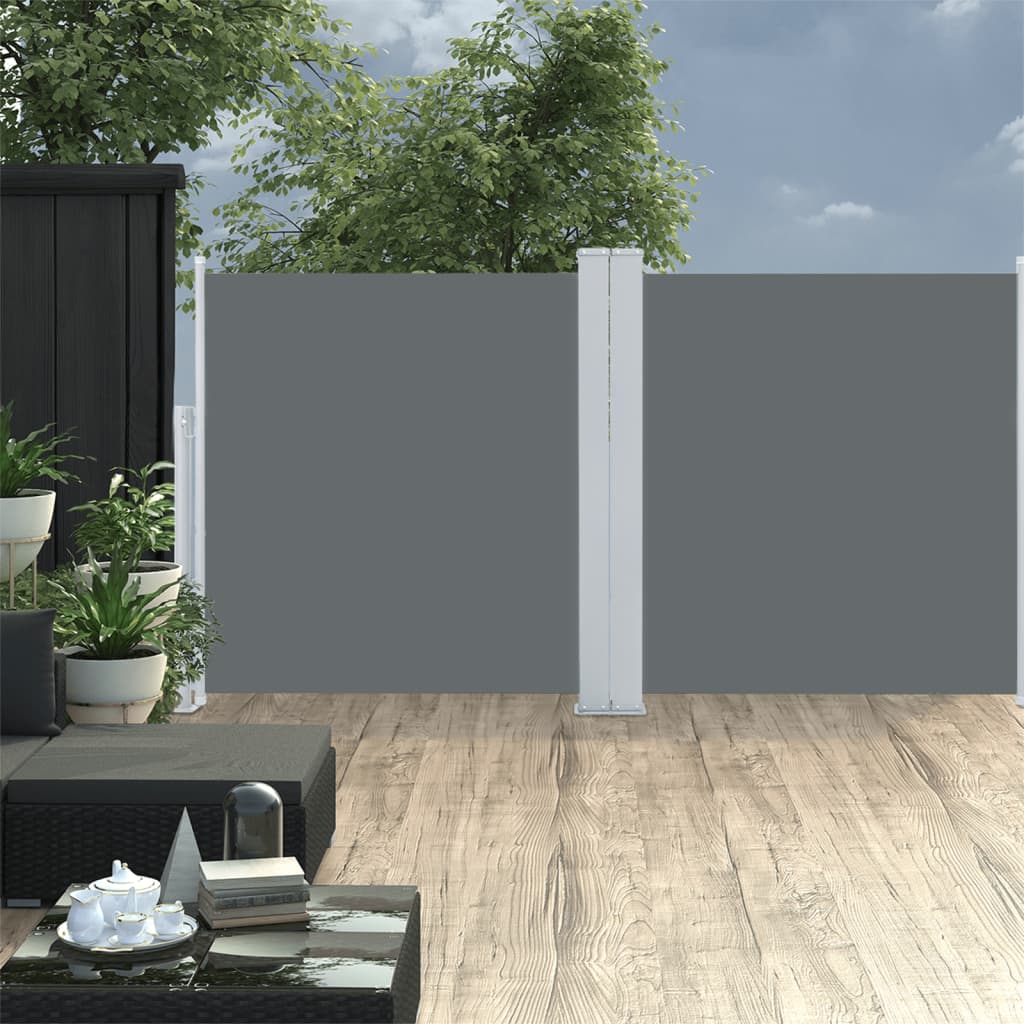 vidaXL Copertină laterală retractabilă, antracit, 120 x 600 cm vidaXL Copertină laterală retractabilă, antracit, 120 x 600 cm