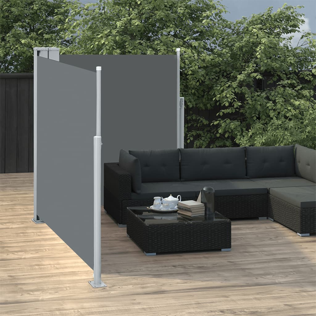 vidaXL Copertină laterală retractabilă, antracit, 140 x 600 cm vidaXL Copertină laterală retractabilă, antracit, 140 x 600 cm