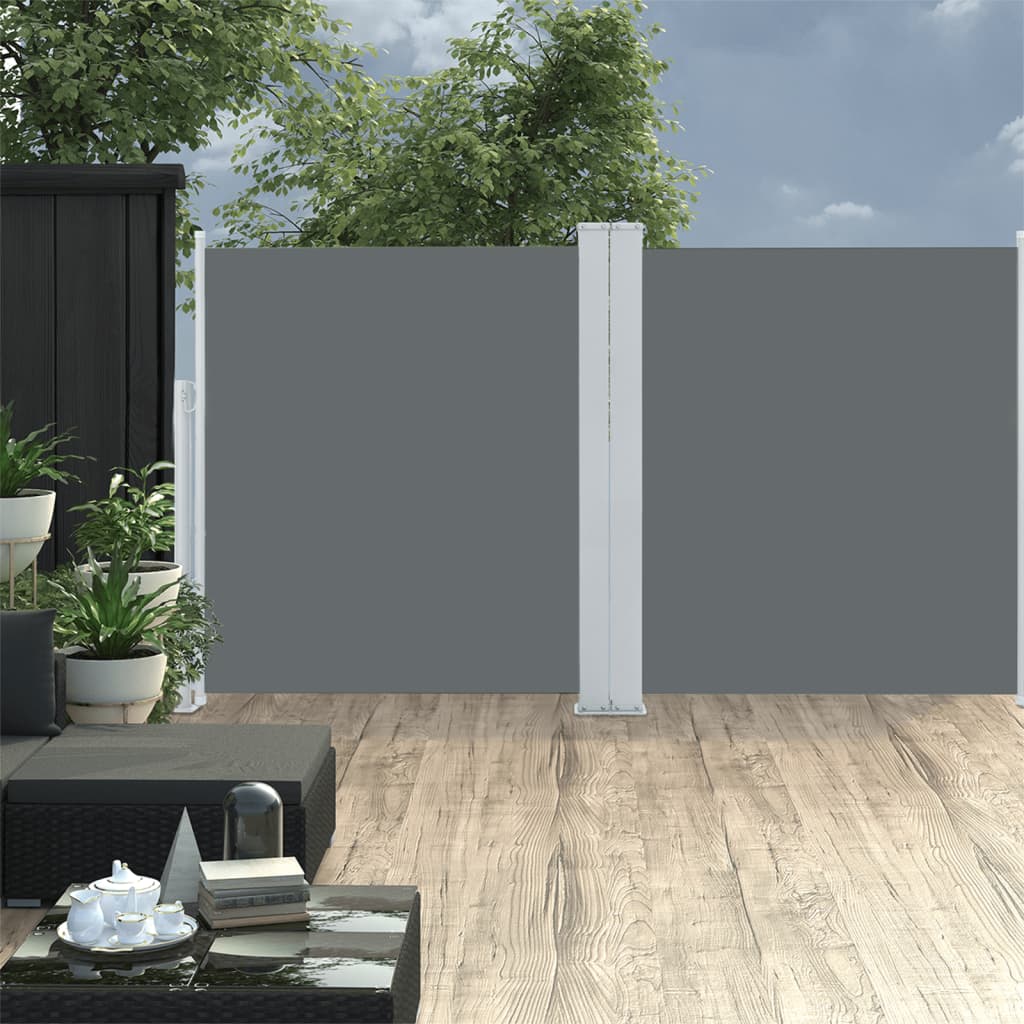 vidaXL Copertină laterală retractabilă, antracit, 140 x 600 cm vidaXL Copertină laterală retractabilă, antracit, 140 x 600 cm