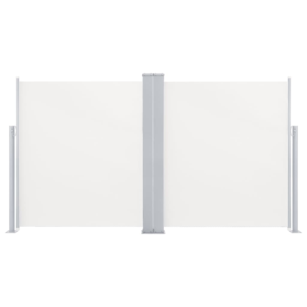 vidaXL Copertină laterală dublă retractabilă, crem, 170 x 600 cm vidaXL Copertină laterală dublă retractabilă, crem, 170 x 600 cm