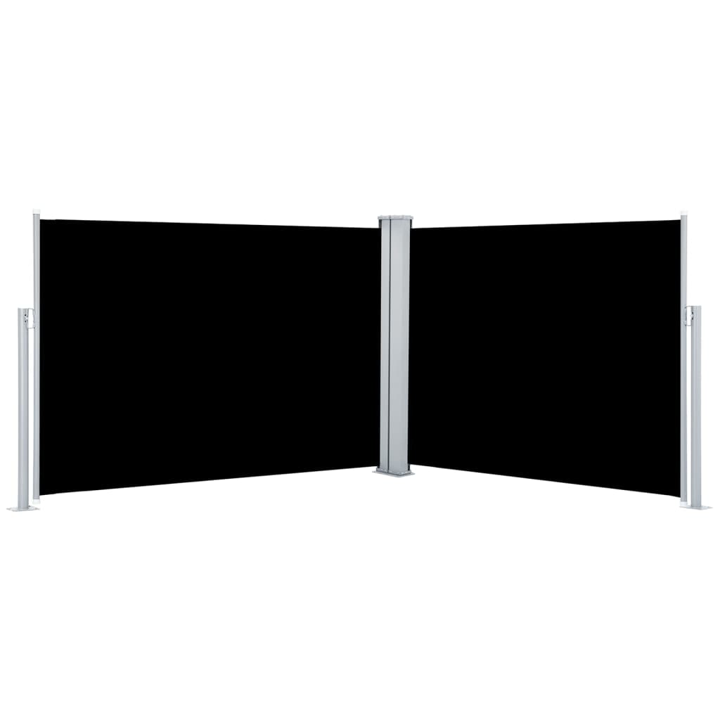 vidaXL Copertină laterală retractabilă, negru, 100 x 1000 cm