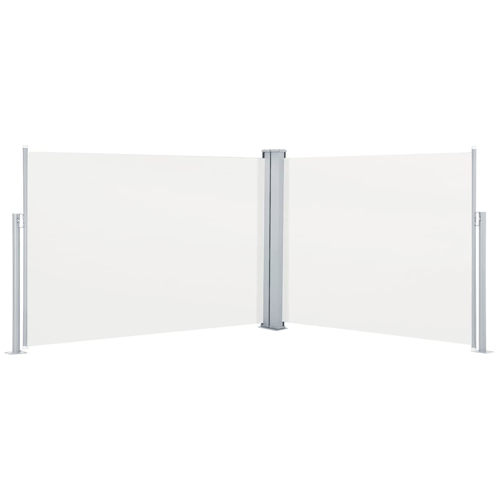 vidaXL Copertină laterală retractabilă, crem, 120 x 1000 cm vidaXL Copertină laterală retractabilă, crem, 120 x 1000 cm