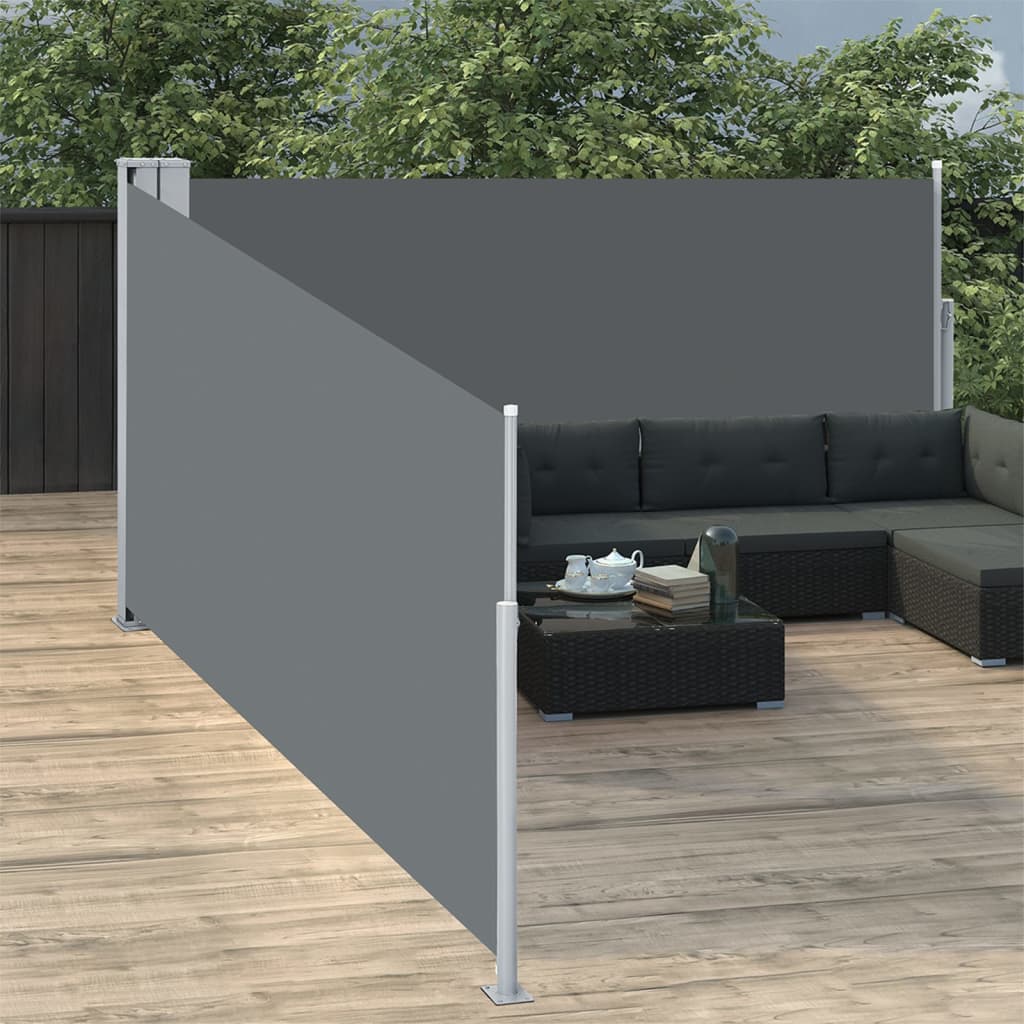 vidaXL Copertină laterală retractabilă, antracit, 120 x 1000 cm