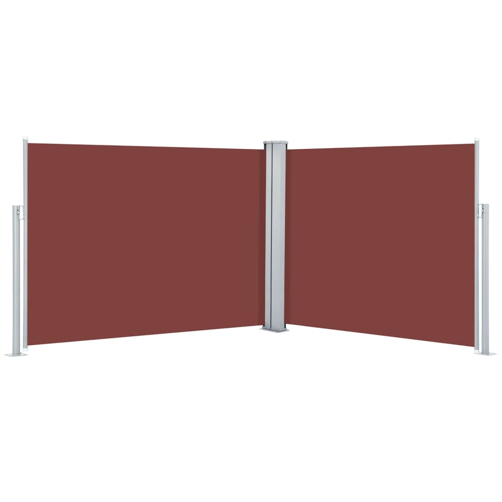 vidaXL Copertină laterală retractabilă, maro, 140 x 1000 cm vidaXL Copertină laterală retractabilă, maro, 140 x 1000 cm