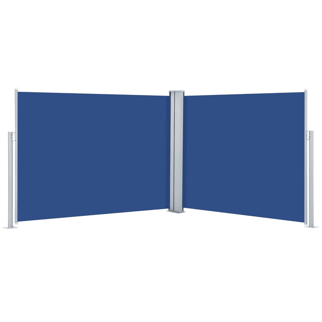 vidaXL Copertină laterală retractabilă, albastru, 140 x 1000 cm vidaXL Copertină laterală retractabilă, albastru, 140 x 1000 cm