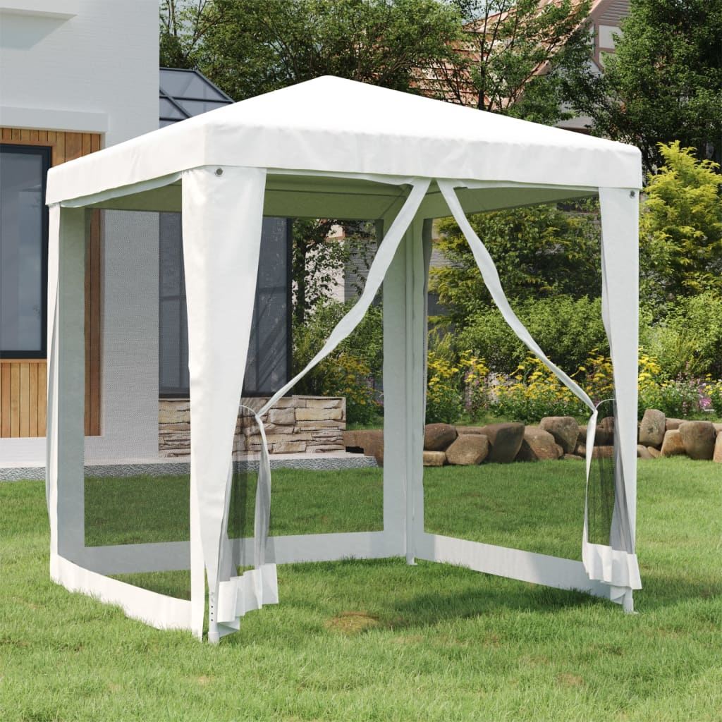 vidaXL Cort de petrecere cu 4 pereți din plasă, alb, 2 x 2 m vidaXL Cort de petrecere cu 4 pereți din plasă, alb, 2 x 2 m
