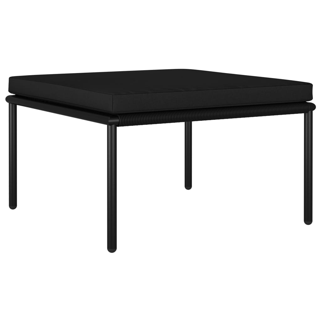 vidaXL Set mobilier de grădină cu perne, 8 piese, negru, PVC vidaXL Set mobilier de grădină cu perne, 8 piese, negru, PVC