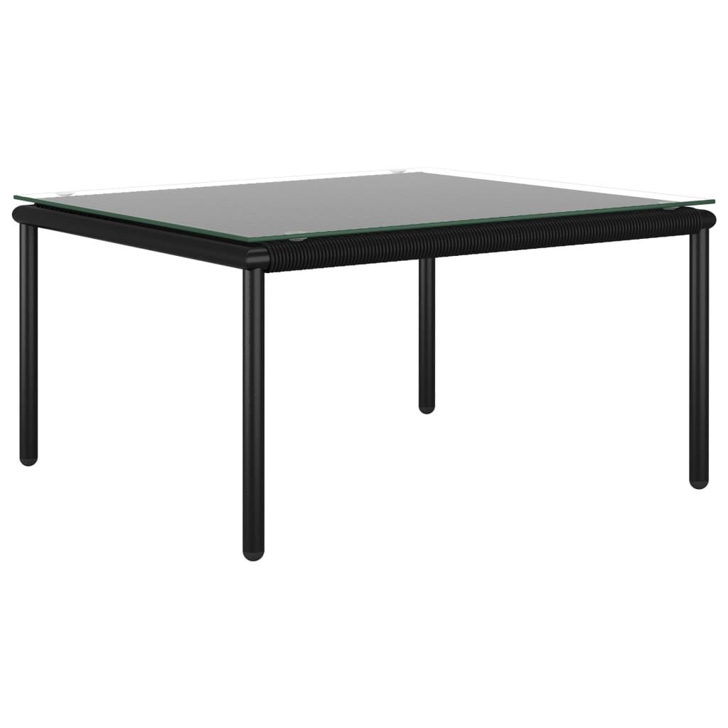 vidaXL Set mobilier de grădină cu perne, 8 piese, negru, PVC vidaXL Set mobilier de grădină cu perne, 8 piese, negru, PVC