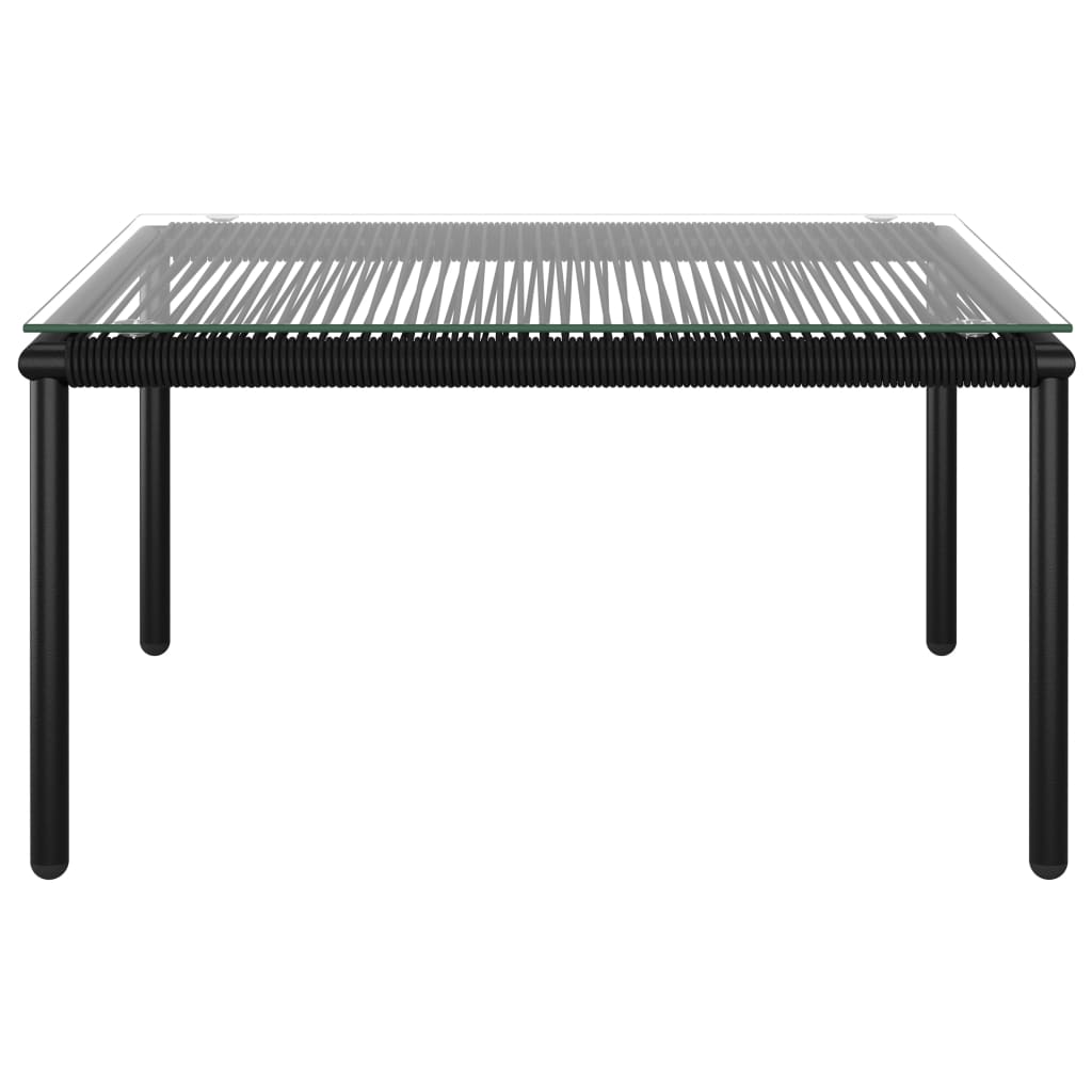 vidaXL Set mobilier de grădină cu perne, 8 piese, negru, PVC vidaXL Set mobilier de grădină cu perne, 8 piese, negru, PVC