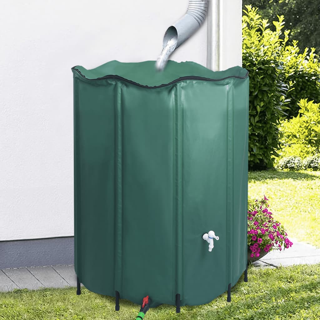 vidaXL Rezervor de apă de ploaie rabatabil cu cep, 1000 L vidaXL Rezervor de apă de ploaie rabatabil cu cep, 1000 L