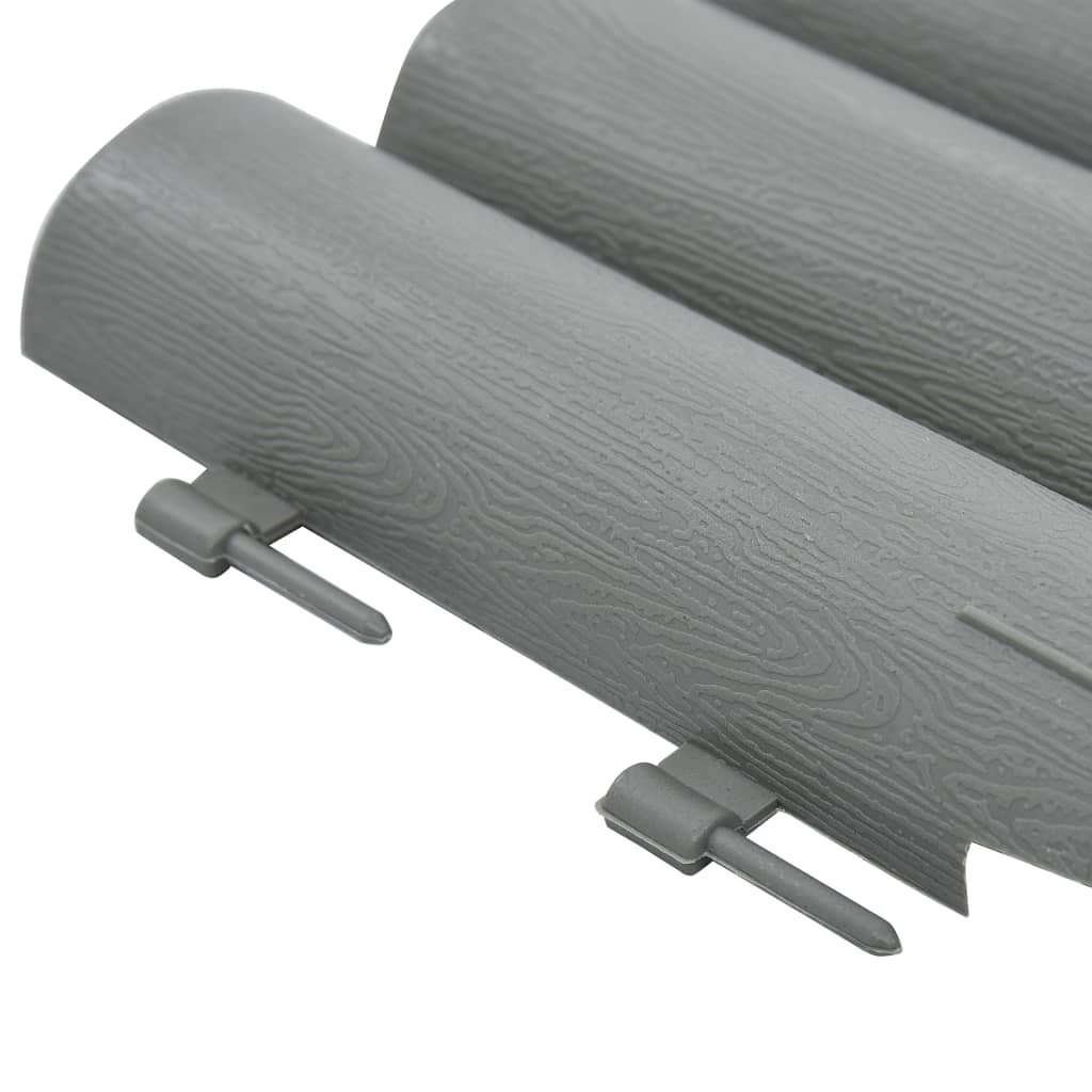 vidaXL Borduri de gazon, 36 buc., gri, 10 m, PP